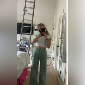 ZARA green marine pants